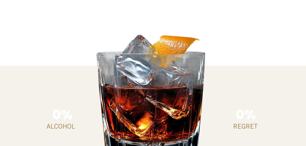 Cocktail in a lowball glass on the rocks
