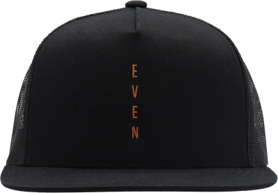 The EVEN Black Trucker Snapback