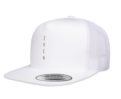 The EVEN White Trucker Snapback